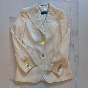 Dolce & Gabbana Ivory Blazer with Gold Buttons